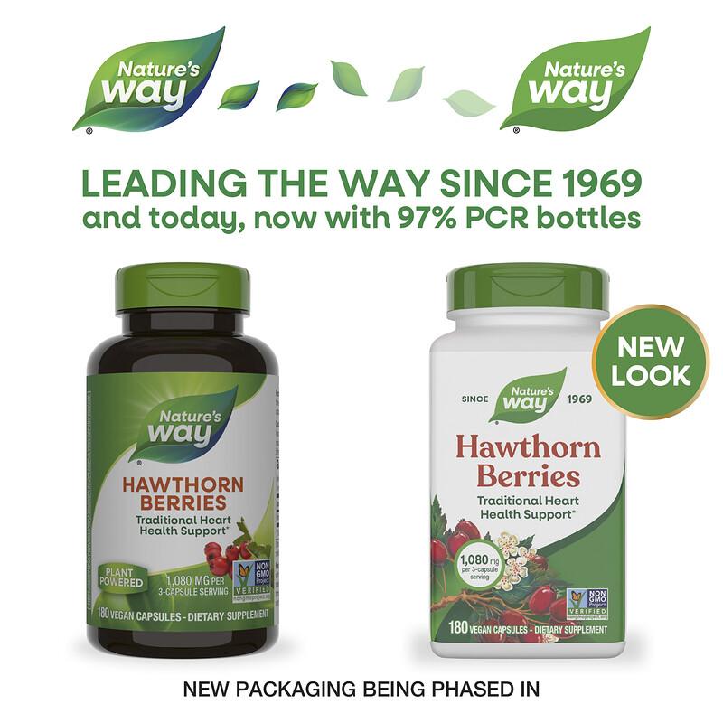 Hawthorn Berries, 180 Vegan Capsules (360 Mg Per Capsule)