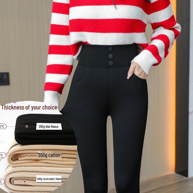 

Леггинсы Black Shark с высокой талией - зимние брюки-карандаш из бархата больших размеров L (80-110 jin)