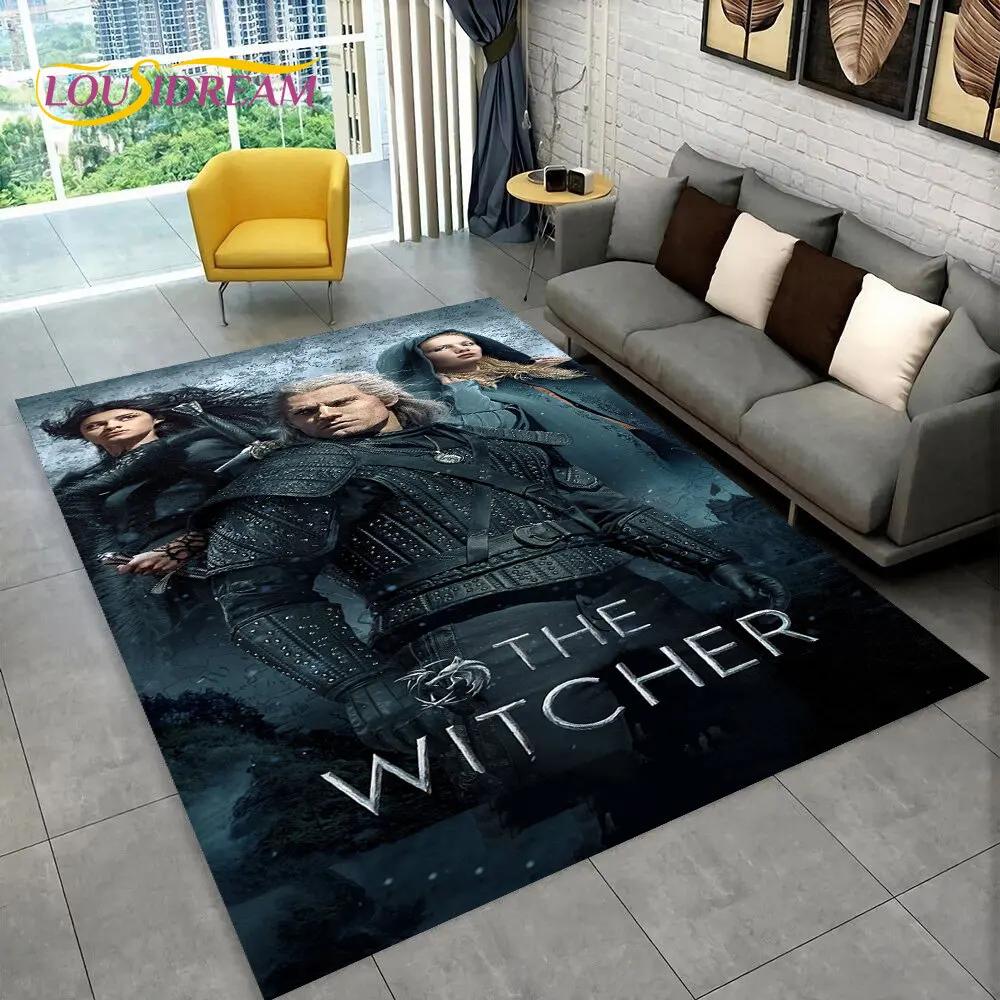 The W-Witcher Game Gamer Anime Area Rug,Carpet Rug for Home Living Room Children's Bedroom Sofa Doormat Decor,Non-slip Floor Mat