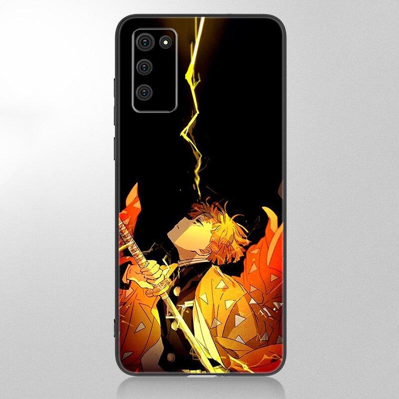 

Чехол Anime Demon Slayer Zenitsu для Samsung Galaxy A12 A02S A22 A32 A52 A72 A71 A51 A41 A31 A21 A11 A50 A70 A10 A20S, черный чехол Samsung A51