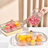 Transparent Buffet Food Tray Drop-proof Large Capacity Fruit Tray with Lid Food Storage Organizer