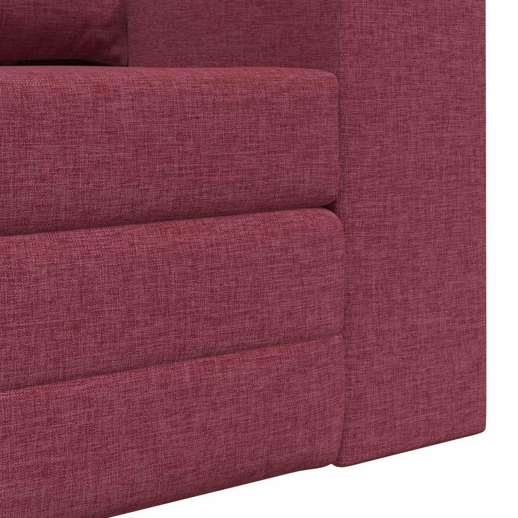 Sleeper Sofa 60 cm Wine Red Fabric