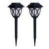 2 szt. Zewnętrzne Lampy Solarne Ścieżkowe Super Jasne Automatyczne Włączanie/Wyłączanie Wodoodporne Oświetlenie Ogrodowe Krajobrazowe Lampy Podwórkowe