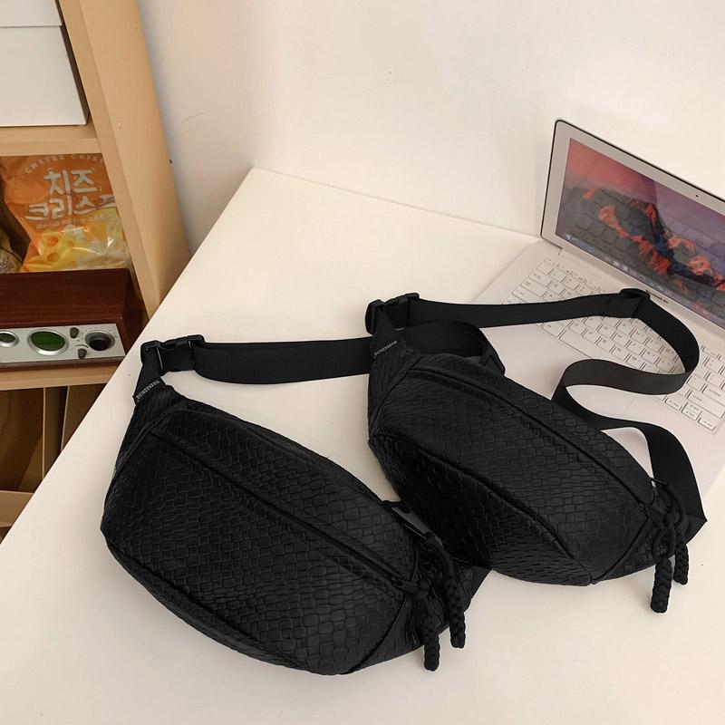 Unisex Fabric Standard Waist Bag  Large Capacity Fanny Packs  Chest Bag  Shoulder Crossbody Bags  High Quality  Belt Bags  Fashion