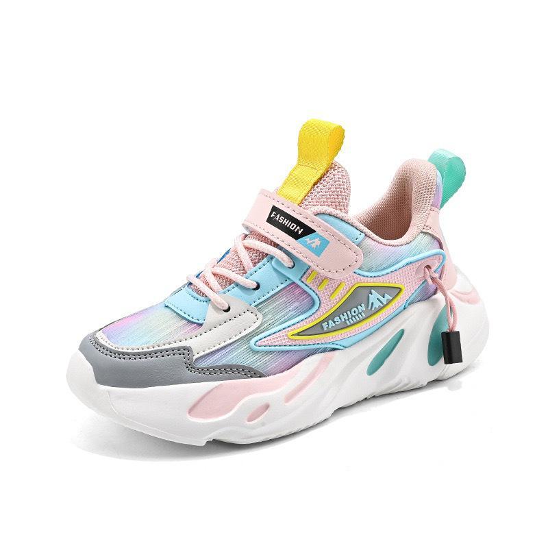 Girls' 2024 Autumn Non-Slip Leather Running Shoes - Soft Sole, Versatile, for Medium and Large Children