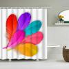 3D Colorful Feather Shower Curtain Peacock Feathers Fashion Bathroom Curtains Sets For Bathtub Decor Polyester Fabric Durable