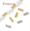 18K Gold Plated Tube Beads For Bracelets Making,Separators For Beads,Necklace Spacer Bead DIY Jewelry Accessories
