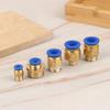 1Pc Pneumatic Air Connector Fitting Pc 4/6/8/10/12/14/16Mm Thread 1/4" 1/8" 3/8" 1/2" 3/4"Hose Fittings Pipe Quick Connectors