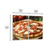 Szklana płyta ochronna na kuchenkę 2x30x52 Pizza