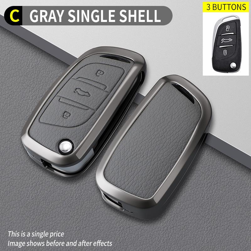 Compatible Peugeot B Model Elephant Grey Key Holder OPP Bag