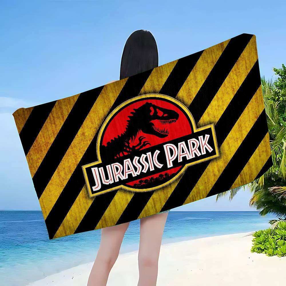 Dinosaur Cartoon Jurassic Park Microfiber Printed Beach Towel Mountain Climbing Yoga Beach Swimming Running Absorbent Soft Towel