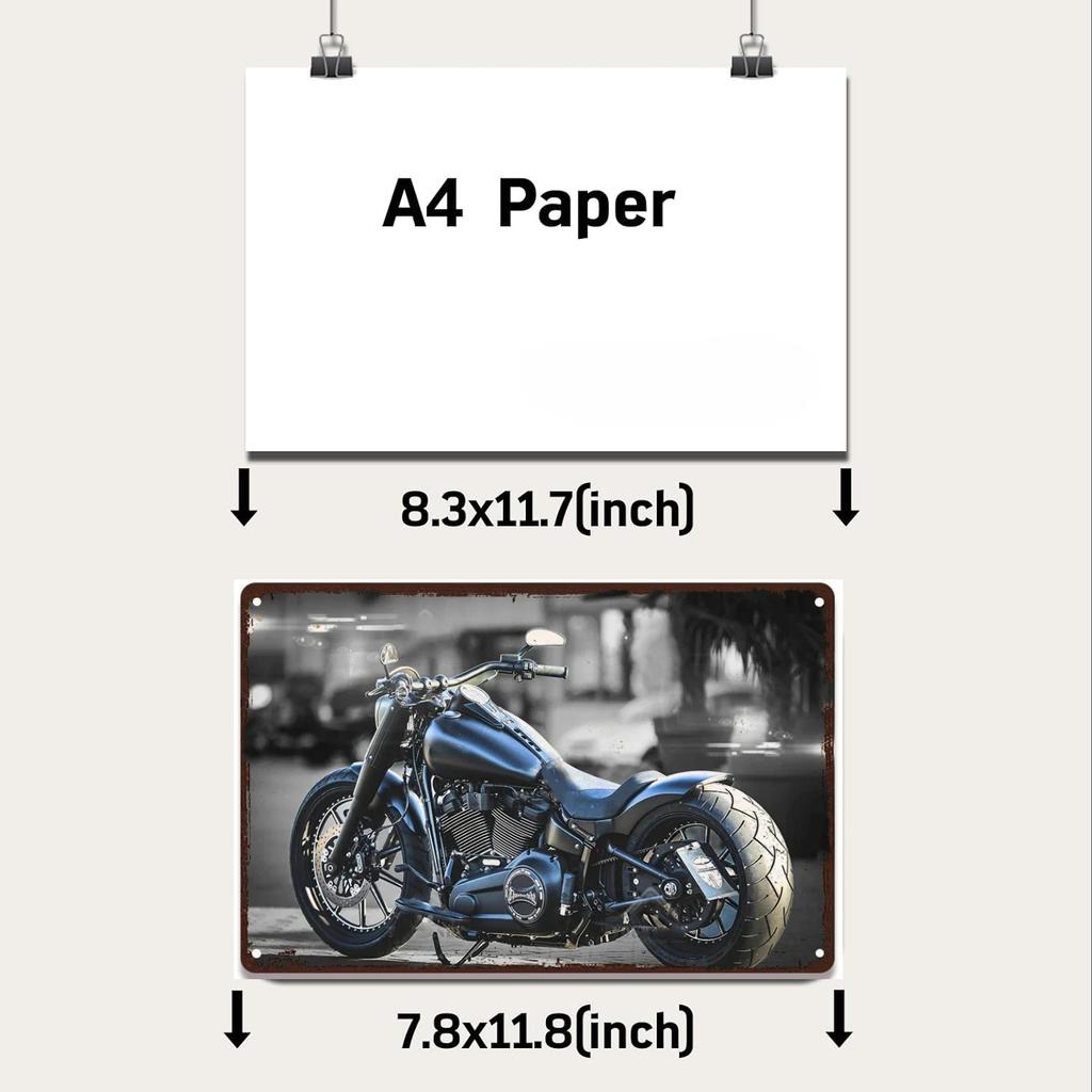 Vintage Amerikanischer Klassiker Motorrad Blechschilder Heim Wanddeko Metallschild Garage Man Cave Bar Dekorative Teller Poster