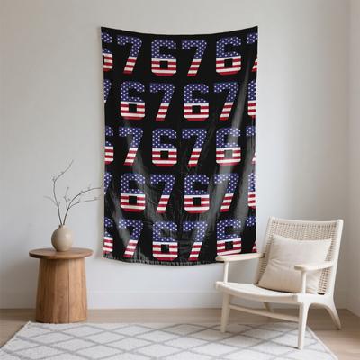 67 Digitale print polyester wandkleed met nationaal vlagpatroon, geschikt voor gebruik in woonkamers, slaapkamers, kantoren, bars, feesten