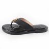Great GUCCI Sandals Interlocking G black leather Women 36.5 695207 Used