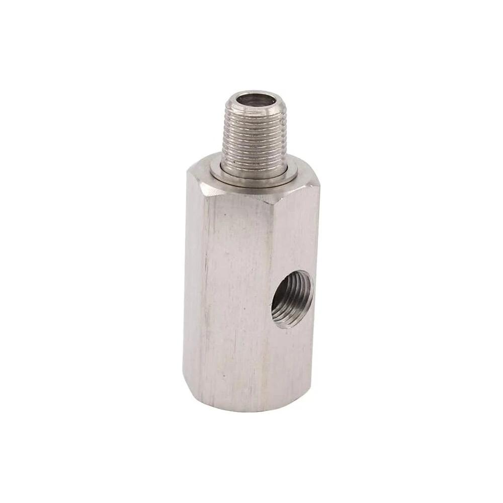 Stainless Steel 1/8'' BSPT Oil Pressure Sensor Sendor Tee Adapter To 1/8 NPT Gauge T-Piece Car Accessories VR-OGA02