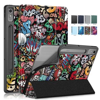 Funda de cuero magnética con pintura a la moda para Lenovo Xiaoxin Pad Pro 12,7, funda de silicona Tpu con encendido/apagado automático a prueba de golpes