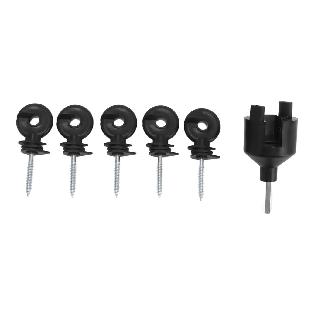 50Pcs Electric Fence Insulator Screw in Insulator Fence Ring Post Wood Post Insulator with