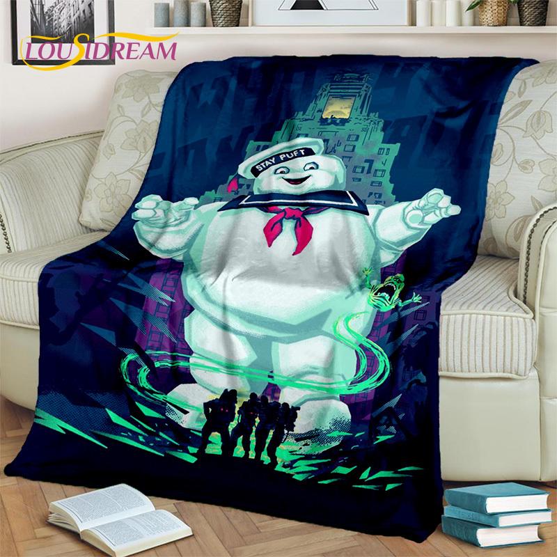 G-Ghostbusters Cartoon-Film-Decke, weiche Flanell-Überwurfdecke für Zuhause, Schlafzimmer, Bett, Sofa, Picknick, Büro, Wandern, Freizeit, Nickerchen, Geschenk