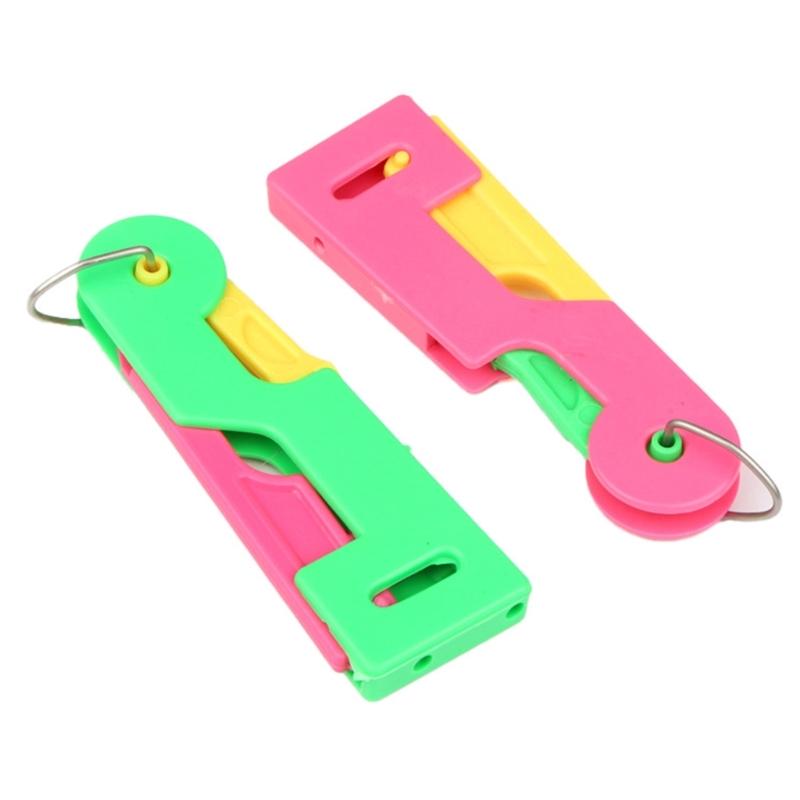 Multifunctional Needle Threader Assorted Random Color Ideal for Effortlessly Sewing Crafting and Projects