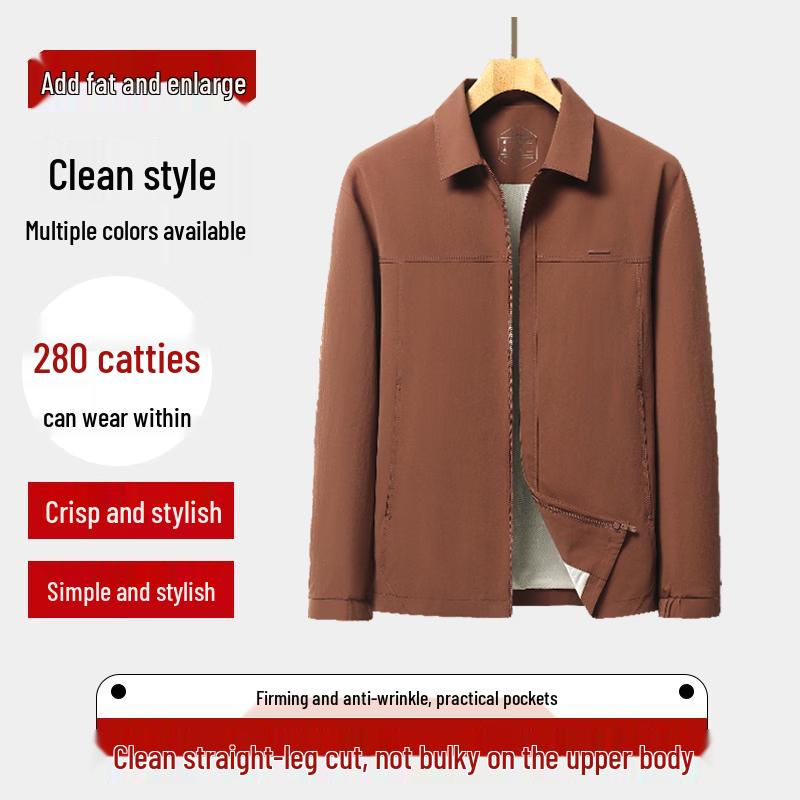 Dibinze Men's Plus Size Casual Lapel Jacket