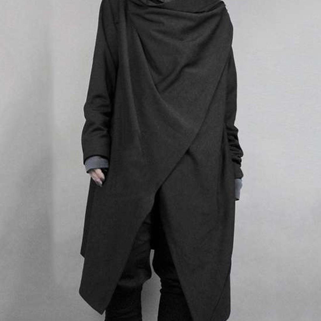 Und Winter Herrenmode Jacke Solider Mantel Punk Unregelmäßiger Windbreaker