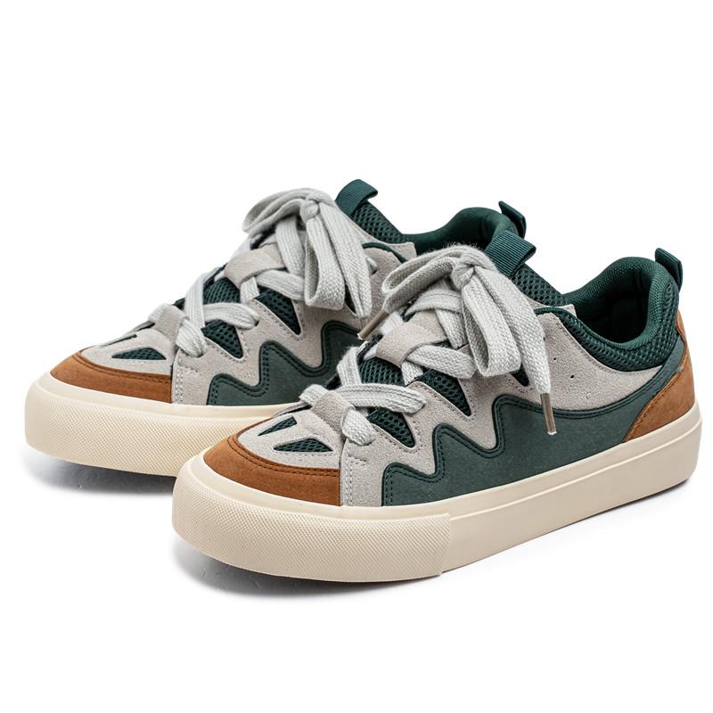 Fashion Skateboard Sneakers Men's Low Top Sneakers Lightweight Non-Slip Comfort Causal Walking Shoes for Male