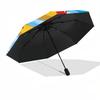 1PC Adventure Time Balloon Ride Automatic Umbrella 8 Ribs Portable Folding Black Iron Frame for Outdoor, Beach, Travel 0905153