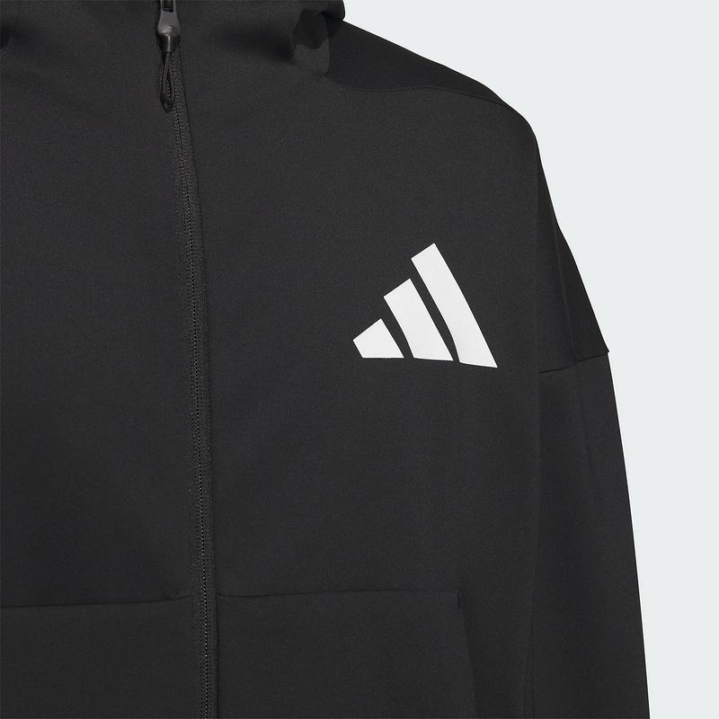 Adidas True Healing Series SS25 Fashion Versatile Casual Hooded Jacket Men Jacket Black JN0131
