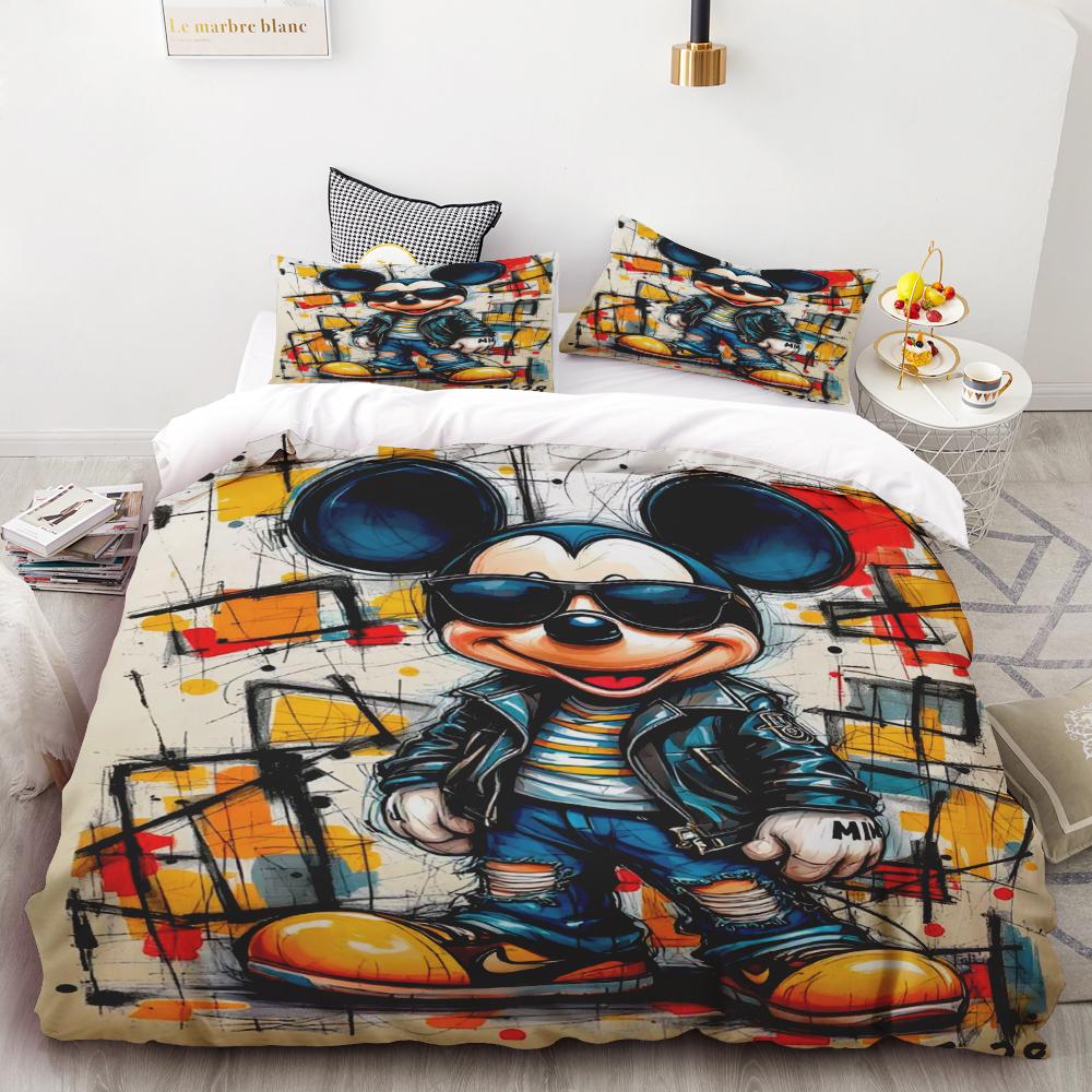 Mickey Anya Forger Duvet Cover Set Comforter Bedding 3d Children'S Bedding Set 3-Piece 1 Quilt Cover King Size Best Gifts