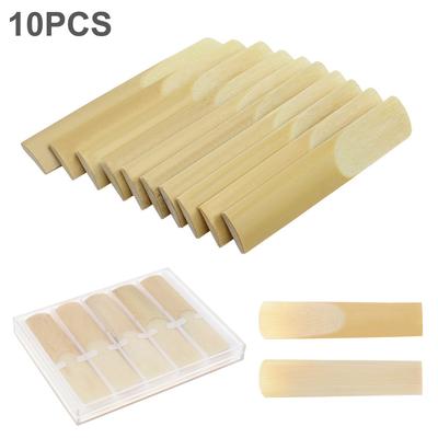 10 pezzi di colore del legno, sassofono contralto, ance di bambù, forza 2.5, raccolta a mano, tecnologia digitale per la produzione di ance, mantenere un tono ricco