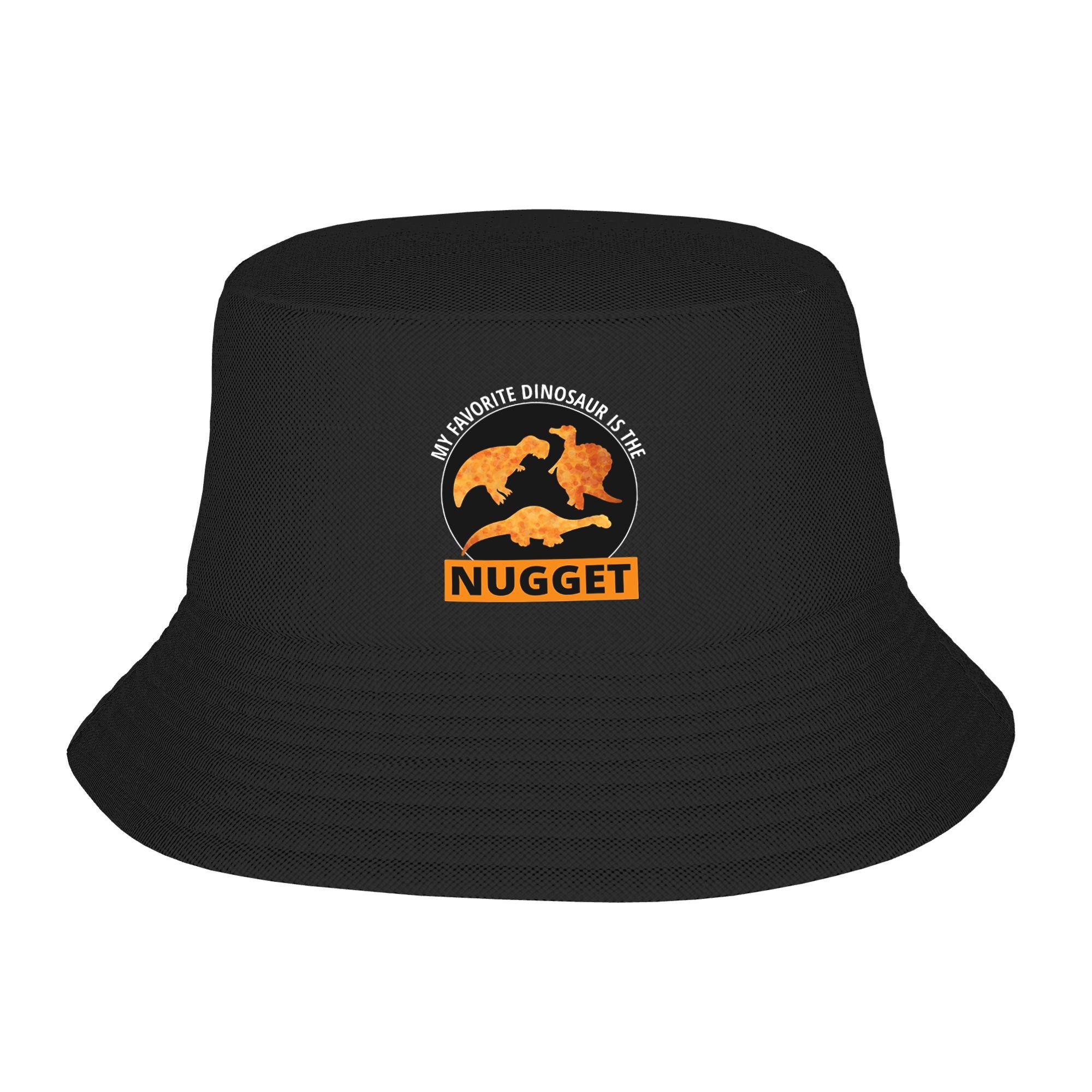 

Chicken Nugget Fast Food Dinosaur Dino Animal Lovers Bucket Hat Panama Bob Hats Reversible Beach Fishing Unisex Fisherman Caps One Size