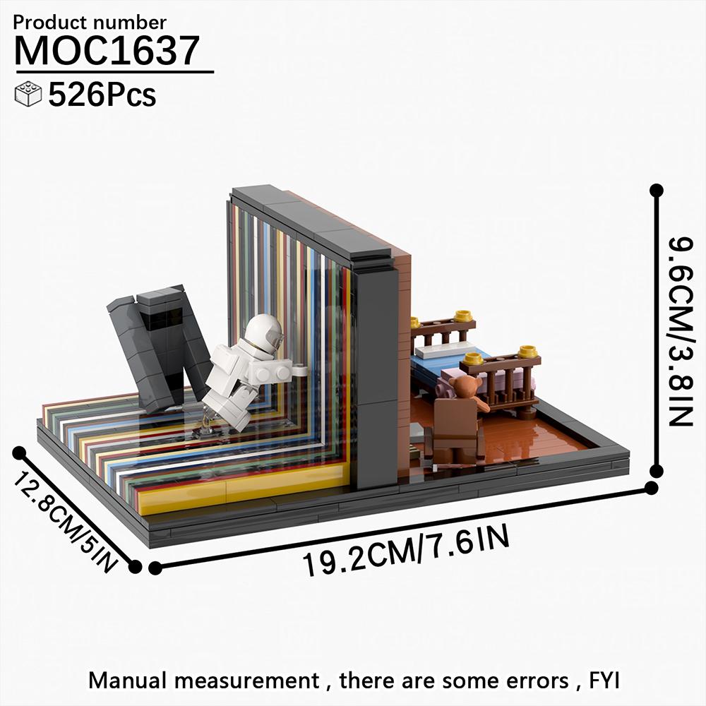 MOOXI Escena de Película de Ciencia Ficción Interestelar Nave Espacial Bloques de Construcción para Adultos Set de Ladrillos MOC Modelo Kit Juguetes DIY Para Niños Niños Niña Regalo