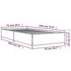 VidaXL Bed Frames Sonoma Grey 75x190 Cm Engineered Wood and Metal Bed Bedroom Furniture Guest Bed Slatted Base 845124