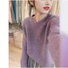2024 Tea-Themed Fashionable Women's Knitted Sweater Cardigan - Early Autumn, Round Neck, High-End Style.