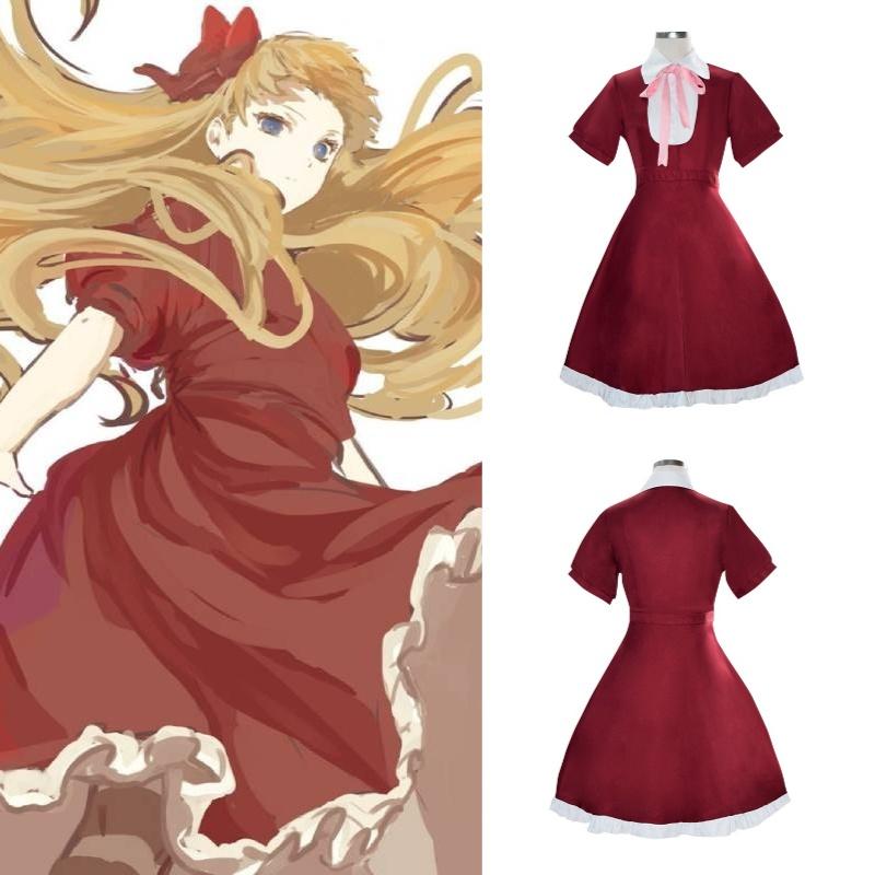 Japanese Anime Inspired Alice Cosplay Outfit Cute Lolita Maid Dress For Women