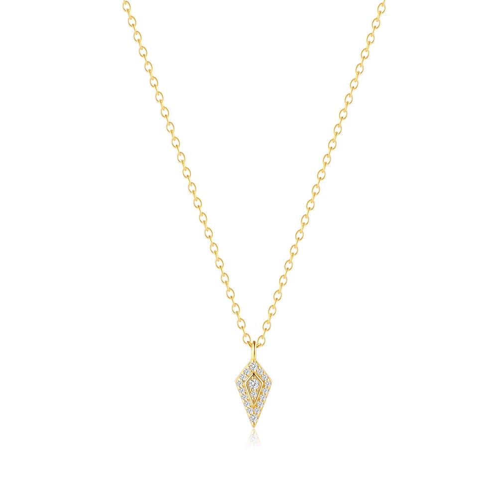 Aide 925 Silver Korean Style Simple Round CZ Zircon Pendant Necklaces For Women Elegant Stackable Clavicle Chain Choker