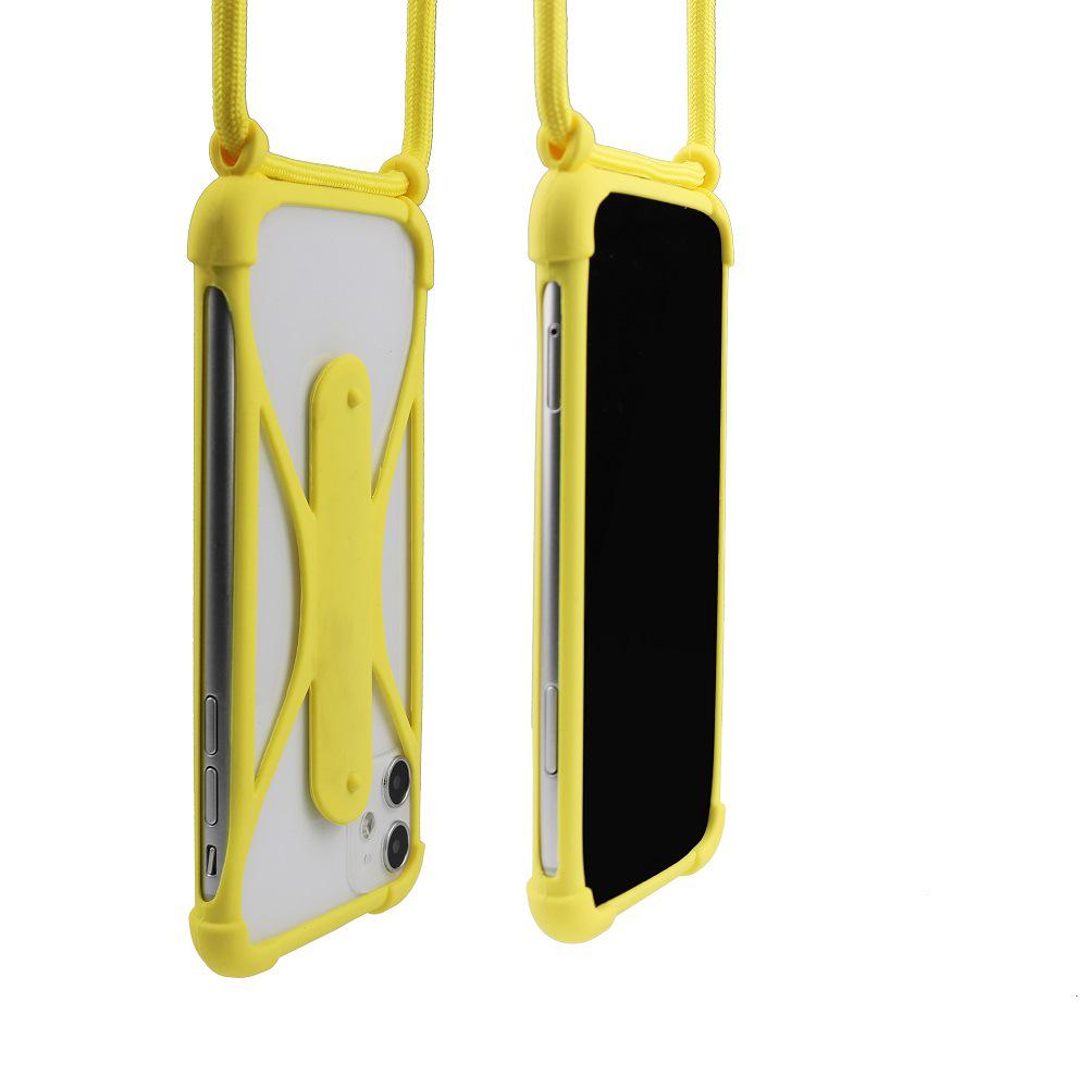 Universelle Umhängetasche aus Silikon mit Lanyard und Fallschutz an vier Ecken