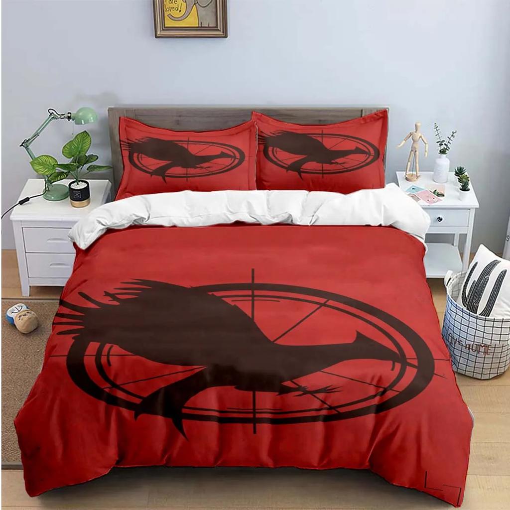 The Hunger Games Anime 3D Digital Printing Bedding Set Duvet Cover Comforter for Kids Youth Girls Boys Gift Home Textiles