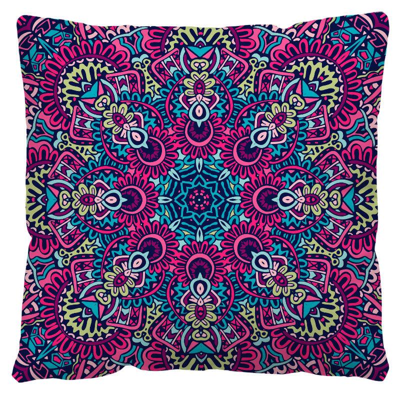 Geometric Cushion Cover Print Ethnic Decorative Pillowcase Sofa Home Decor Peach Skin Pillowcase