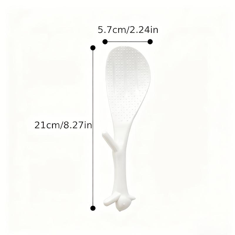 1pc Non-Stick Serving Spoon with Squirrel Handle, Heat Resistant for Rice Soup, Dishwasher Safe Food Grade Rice Spoon