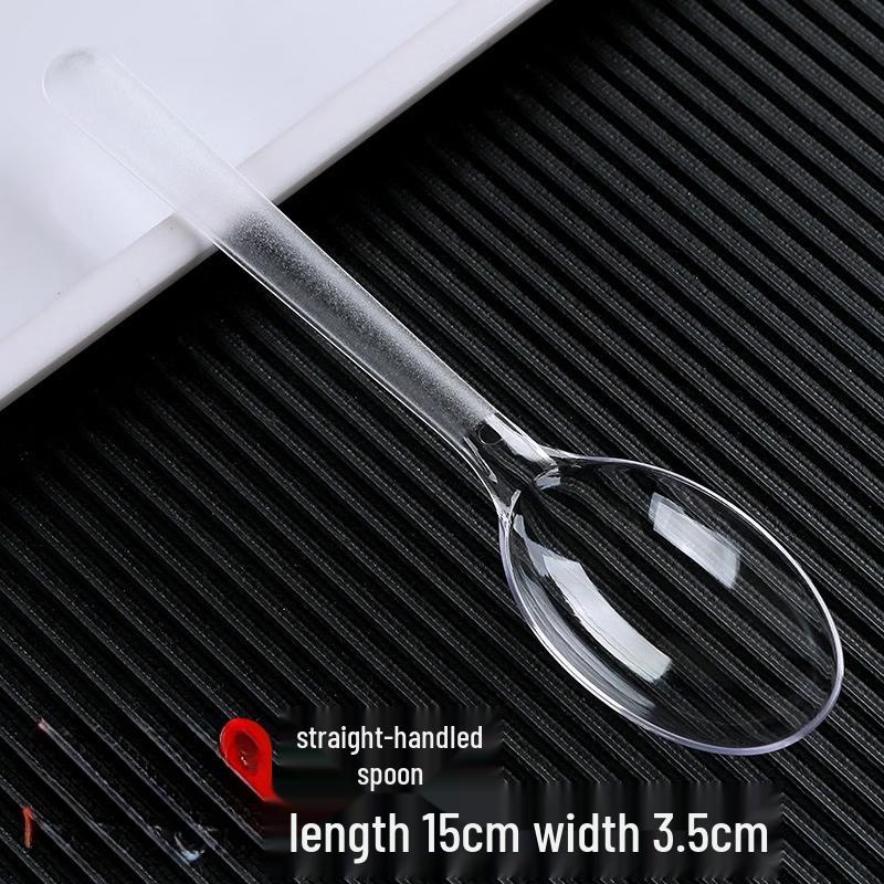 Handton Disposable Transparent Plastic Spoons