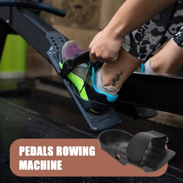 Rowing Machine Foot Pedals Fitness Equipment Flat Pedals Home Sports Black Pedals Rowing Machine Accessories Enduring