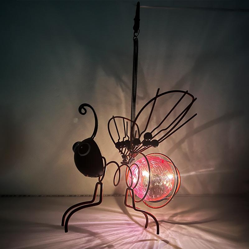 Solar Bee Lights Outdoor, Hanging Solar Bee Lights For Outside For Patio Yard Pathway Backyard Balcony Porch Housewarming Gifts