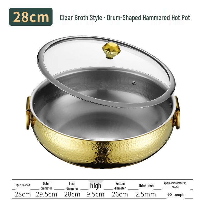 

Утолщенная нержавеющая сталь, разделенная хотпот с крышкой