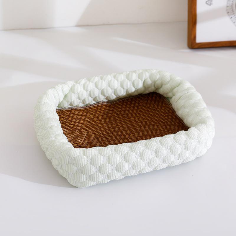 Guinea Pig & Hamster Cooling Mat - Rattan Woven Nest for Small Pets