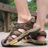Men Hiking Sandals Outdoor Black Brown Water Shoes Wide Palm Athletic Closed Toe Sport Sandals Beach Shoes Large Size