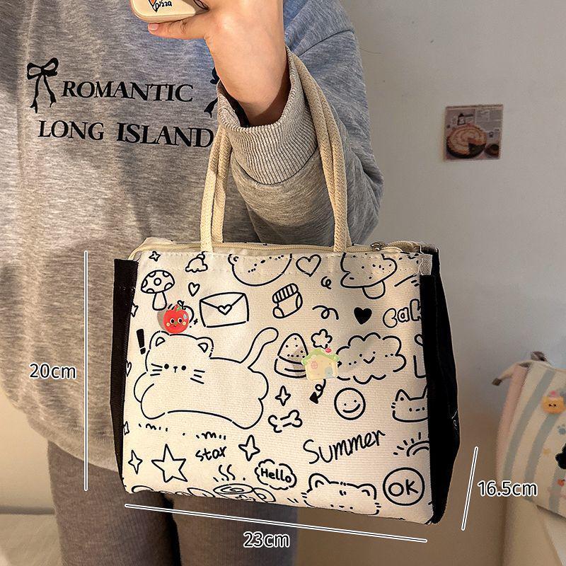 Niedliche Isolierte Lunchtasche mit großem Fassungsvermögen und Alufolie für Schüler und Büroangestellte