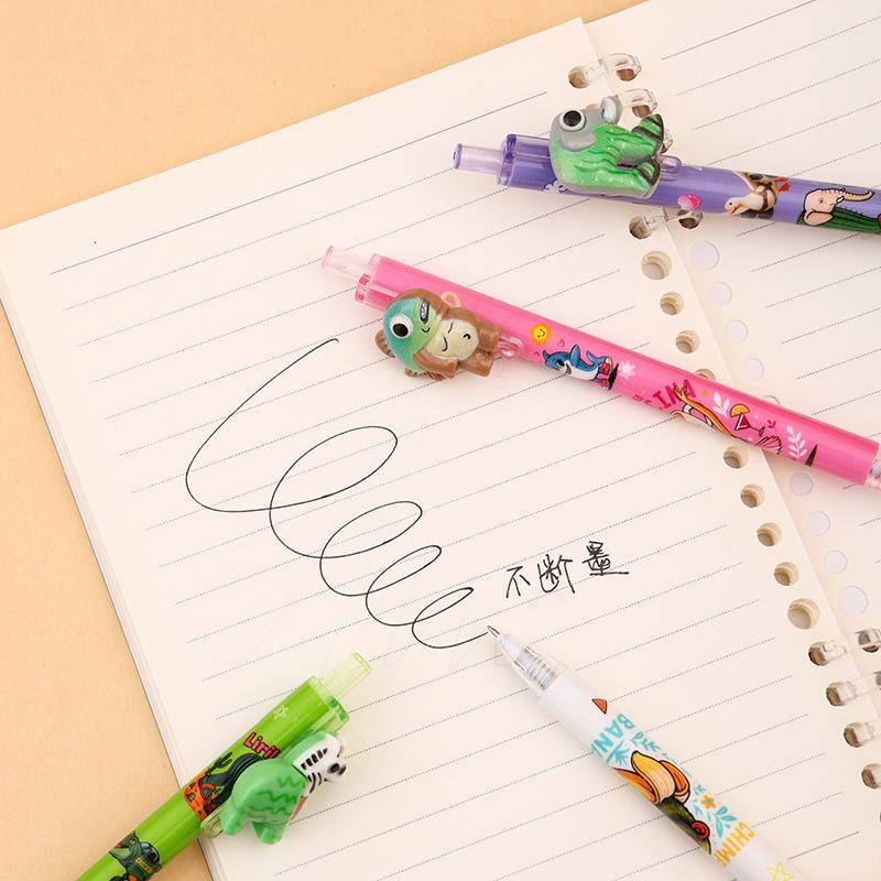 36Pcs of Cute Pens in The Style of 'Shan Hai Jing' with A Push Mechanism and Erasable Ink - 0.5Mm Tip for Smooth Writing - Essential Small Gifts for