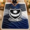 Flannel BlanketPortsmouth FC Warm Soft Throw Blanket for Indoor Sofa Bed Living Room Use