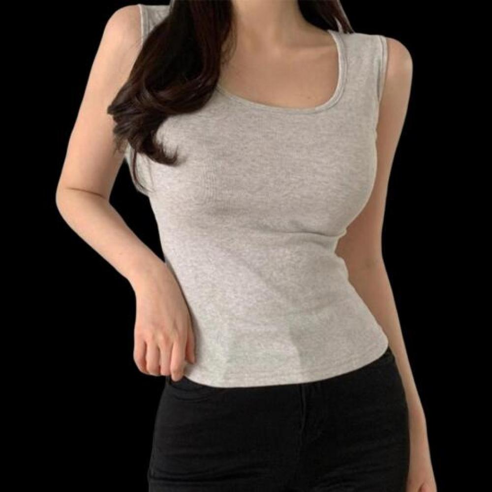 New ArrivalS Open Run Women S baSic Solid Color CoTTon Round Neck SleeveleSS T